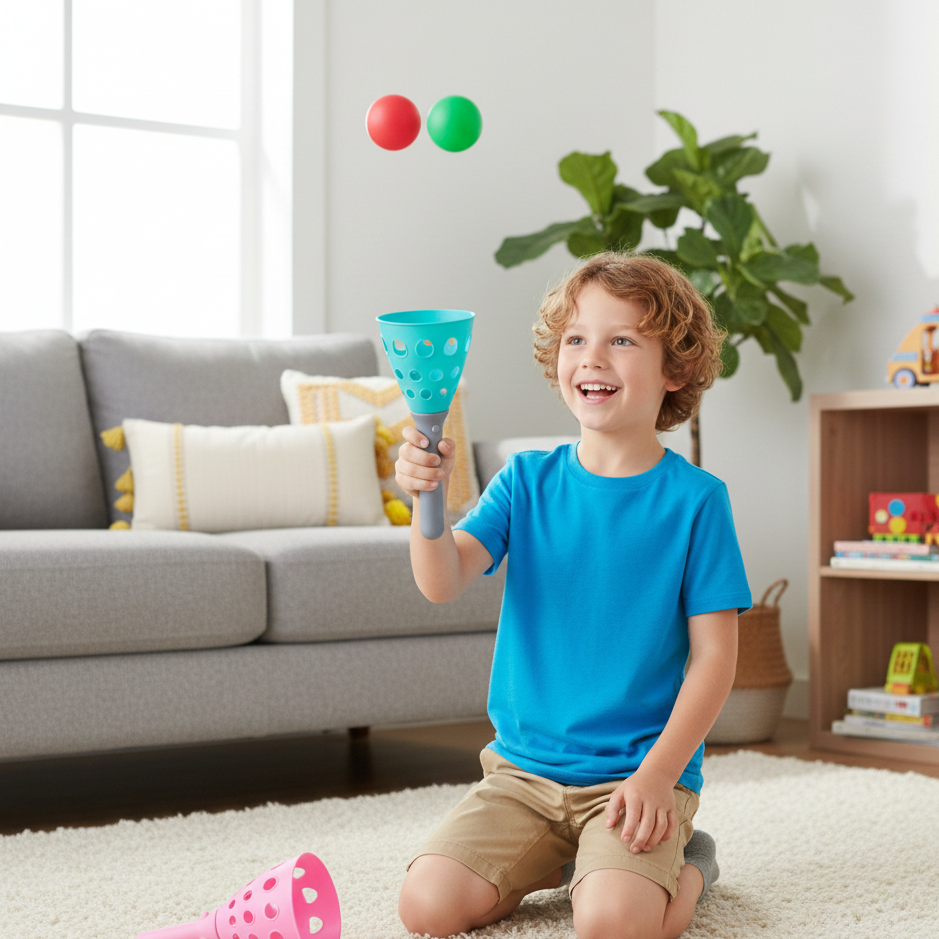 Wurf & Fang Spiel für Kinder – Motorik Trainer Satz