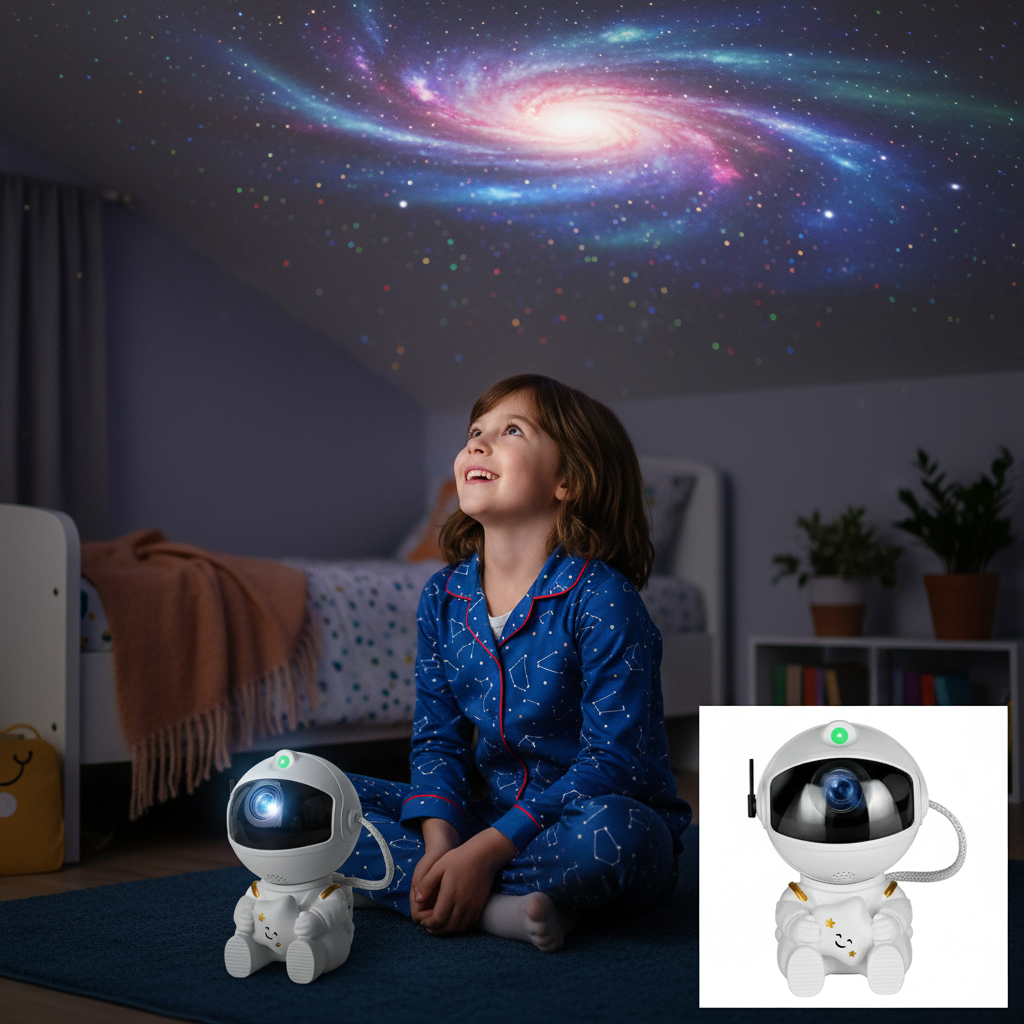 Astronaut Sternenprojektor – Magische Galaxie im Kinderzimmer