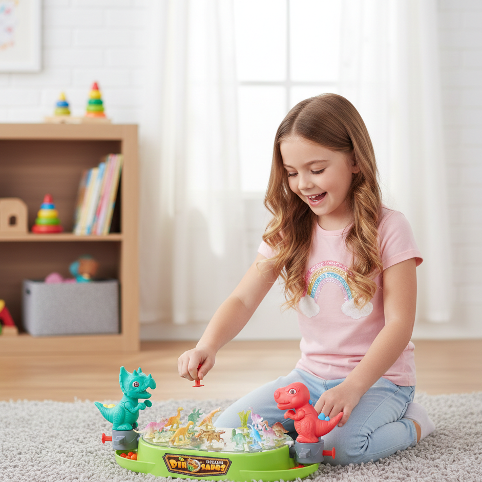 Dinosaurier Schlacht Brettspiel – Strategie-Spaß für Kinder & Eltern