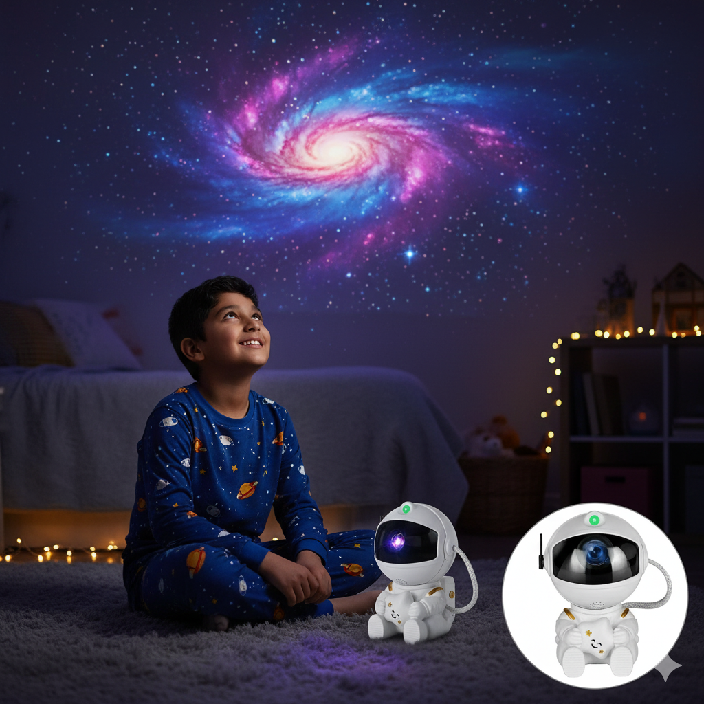 Astronaut Sternenprojektor – Magische Galaxie im Kinderzimmer