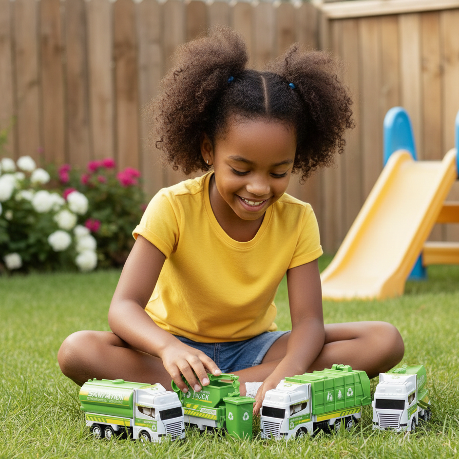 Mini Müllwagen Spielzeug – Robustes Inertia Auto für Kinder