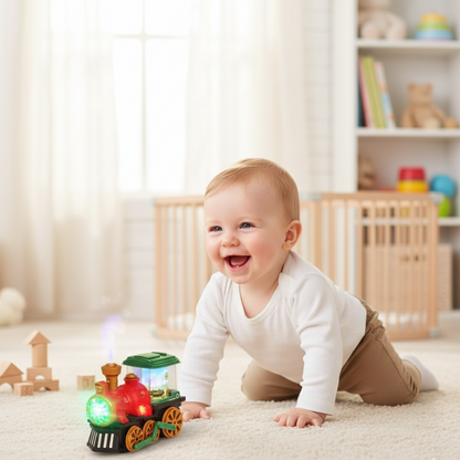 Elektrischer Dampfzug mit Rauch, Licht & Sound für Kinder