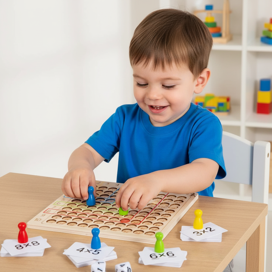 Montessori Holz-Multiplikationstafel – Lernen mit Spaß & Logik!
