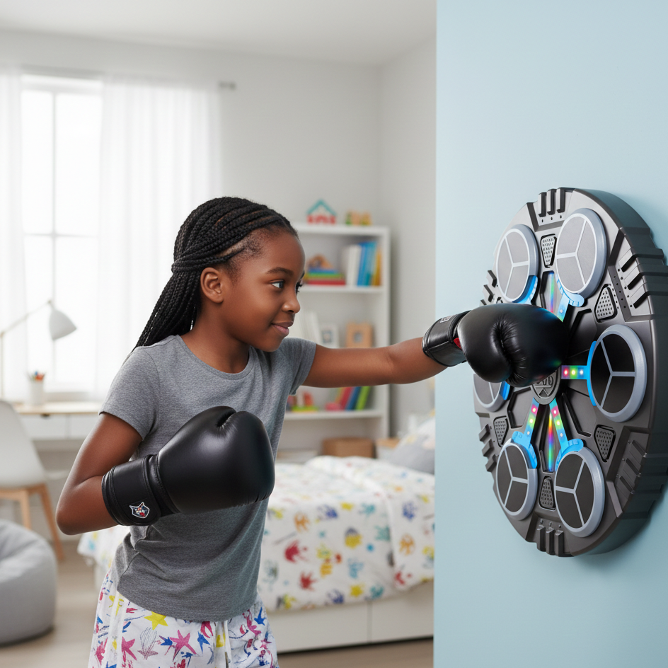 Elektronisches Boxziel mit Musik & Licht für Kinder