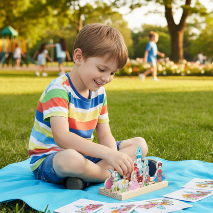 Handgemachtes Montessori Denkspiel – Kinder lernen Formen & Tiere spielerisch