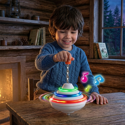 LED Musik Kreisel für Kinder – Leuchtender Lern-Spielspaß