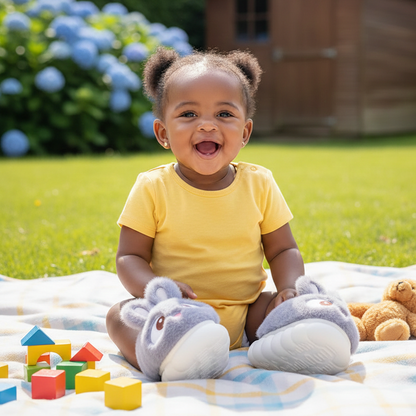 Flauschige Hase-Hausschuhe für Kinder – warm & bequem
