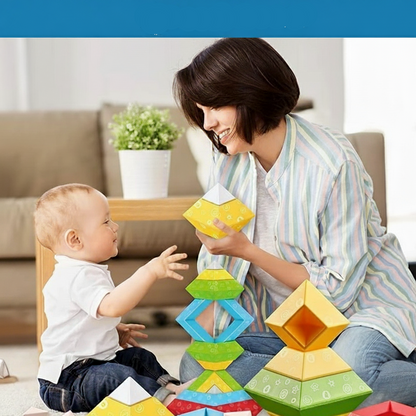 Montessori Pyramiden-Stacking Satz – 30 Bausteine für Kreativität