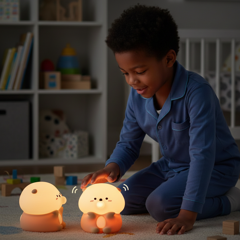 Niedlich Meer Otter Nacht Licht– Weich LED Dimmable & Wiederaufladbar