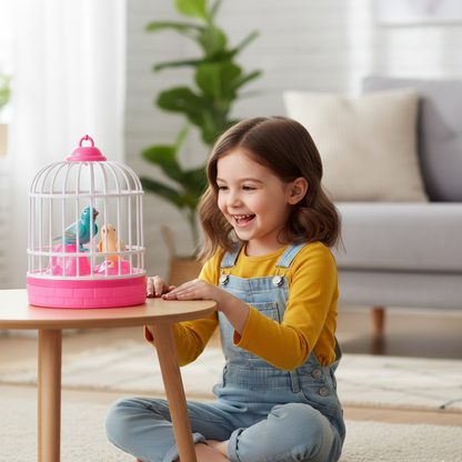 Sprechendes Vogelspielzeug – Sprachaktivierter singender Vogelkäfig