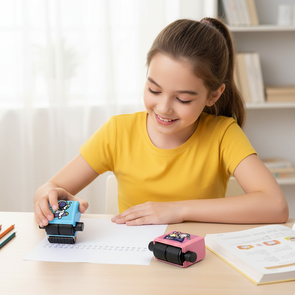 Rollenstempel für Mathematikübungen - Schnelle Mathefragen für Kinder