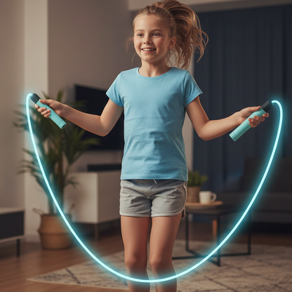 LED Springseil für Kids & Erwachsene – Leuchtender Fitness-Spaß