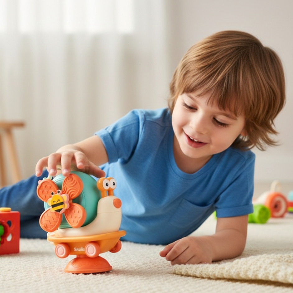 Schneller Schnecken-Windmühlen Spinner – Sensorikspielzeug für Babys
