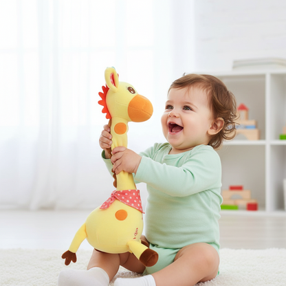 Sprachwiederholende Giraffe – Weiches Kuscheltier mit Musik & Bewegung