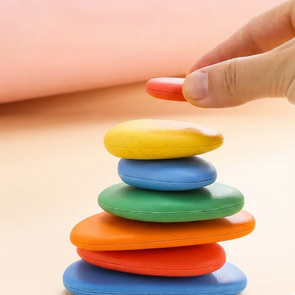 Rainbow Pebbles Montessori Lernspiel – Fördert Kreativität & Denken