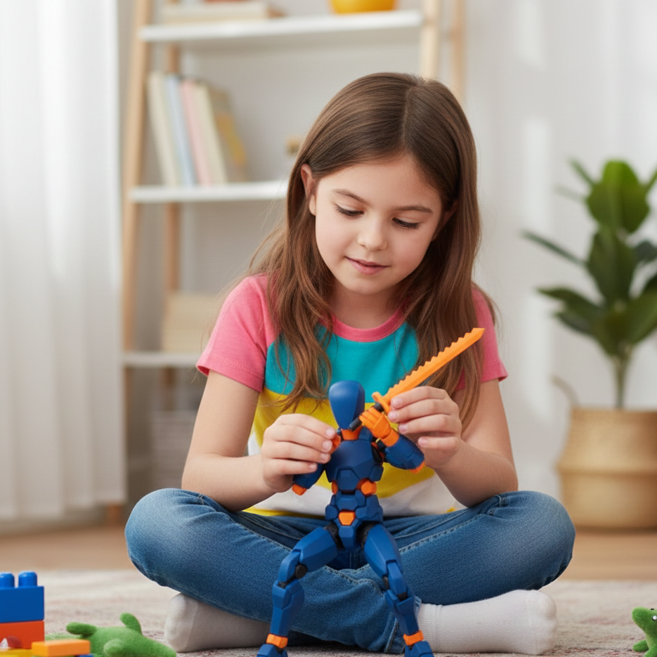 Voll bewegliche Roboter-Figur – Kreatives Spielen & Posen