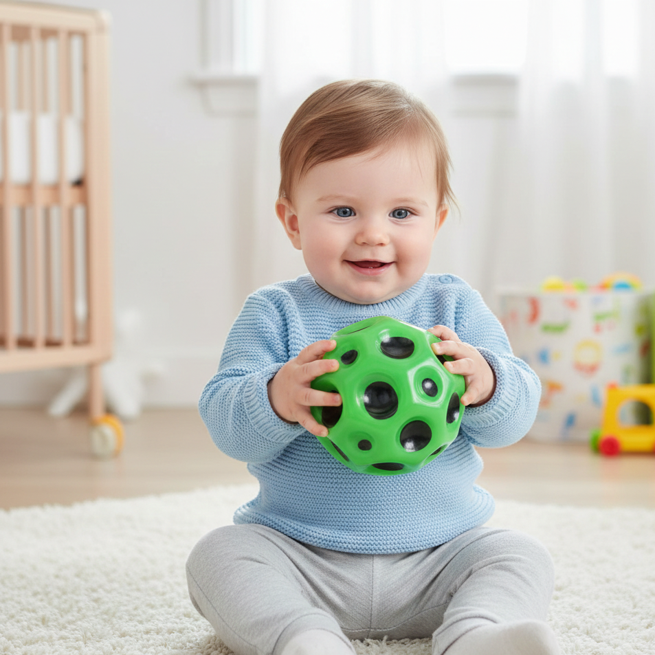 Hochelastischer Lochball – Weicherer Sprung- und Stressball für draußen