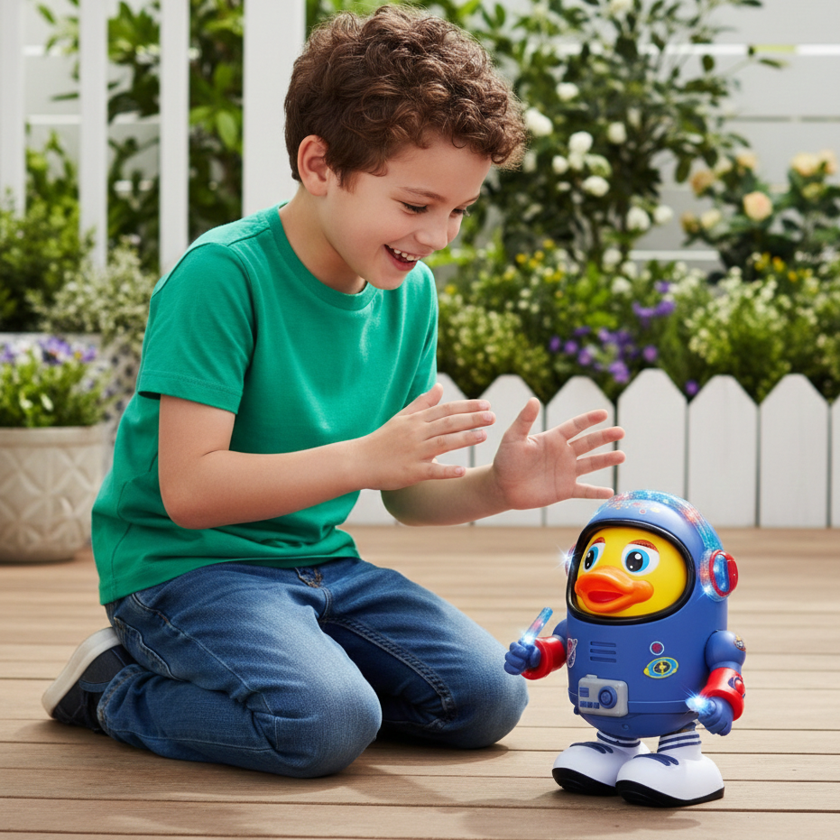 Musikalischer Weltraum-Entdecker – Tanzender Ente-Roboter für Kinder