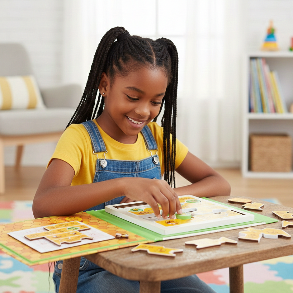 Kinder Holzspielzeug Magnetisches Biene Puzzle für Logik & Kreativität
