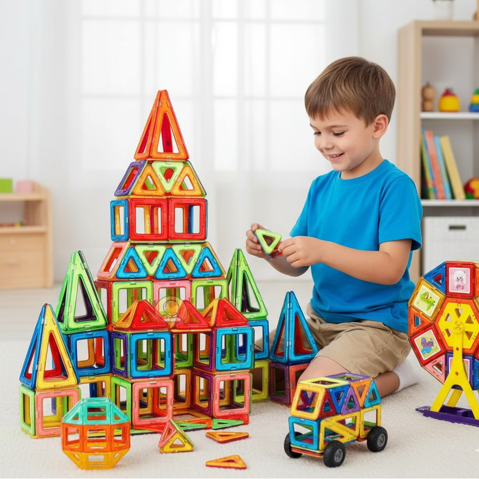 Große Magnet-Bausteine – Fantasievolles Spielen & Lernen für Kids