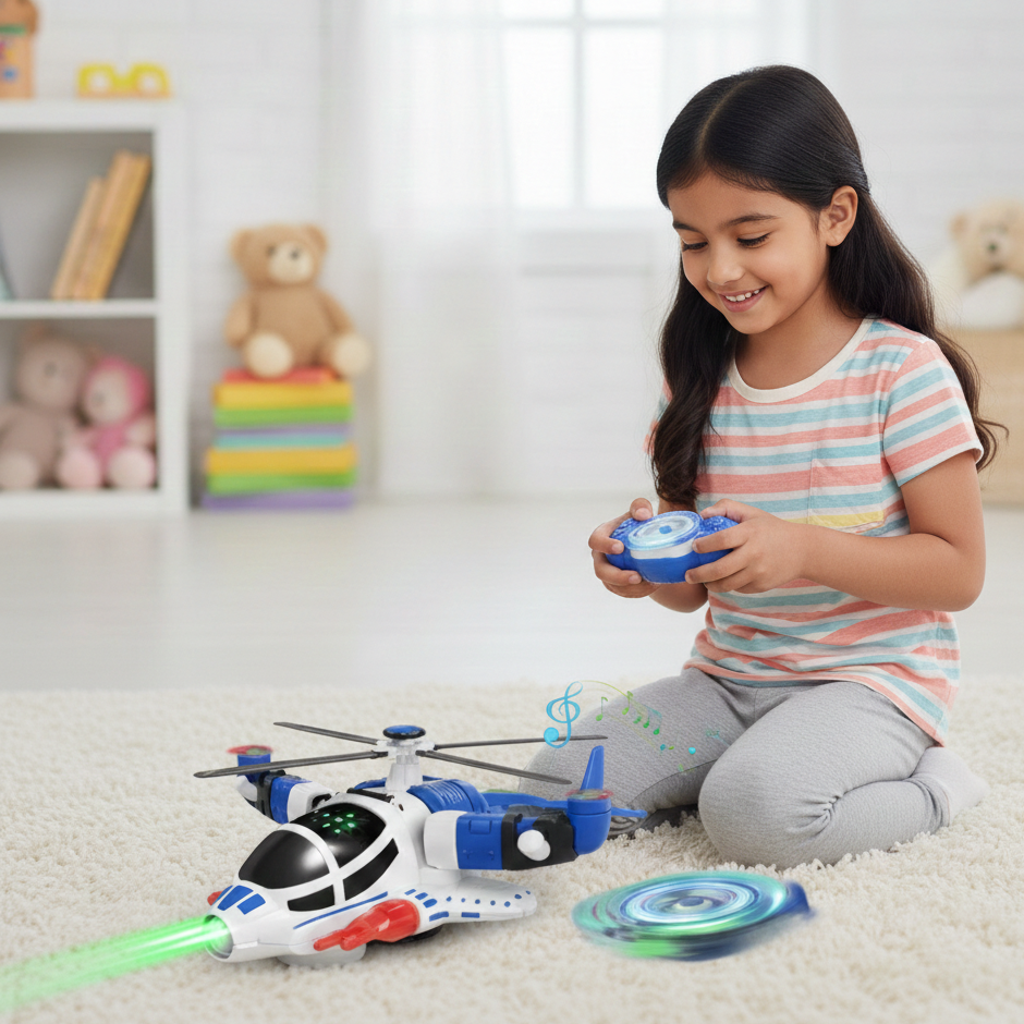Leuchtender Helicopter mit Musik – Interaktiver Spielspaß für Kinder