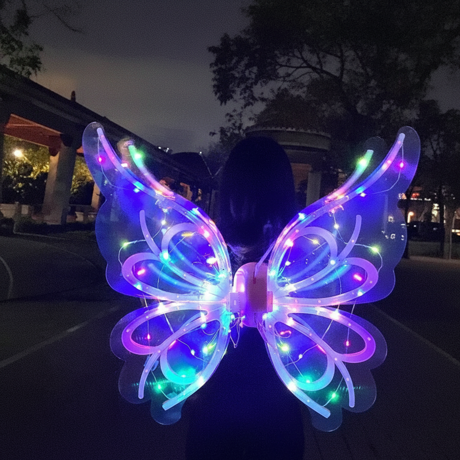 Magische LED Schmetterlingsflügel – Bewegliche Fairy Wings für Kinder