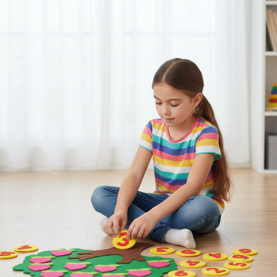 Montessori Filz-Puzzle Fruchtbaum– Kreatives Lernen & Spaß