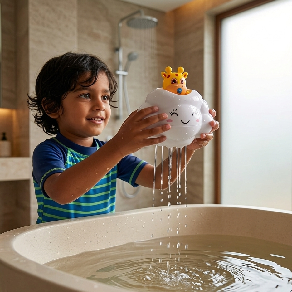 Süße Regenwolke Dusche – Bade Spielzeug mit Wasserfall Spaß