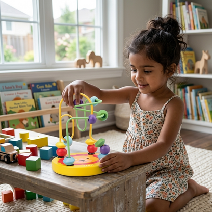 Baby Motorikspielzeug aus Holz – Montessori Lernspiel