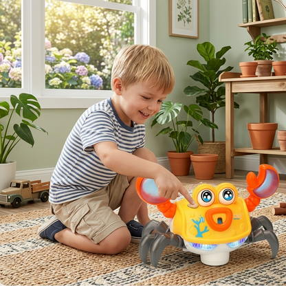 Elektrische Krabbe mit Musik & Licht – Baby Spielzeug