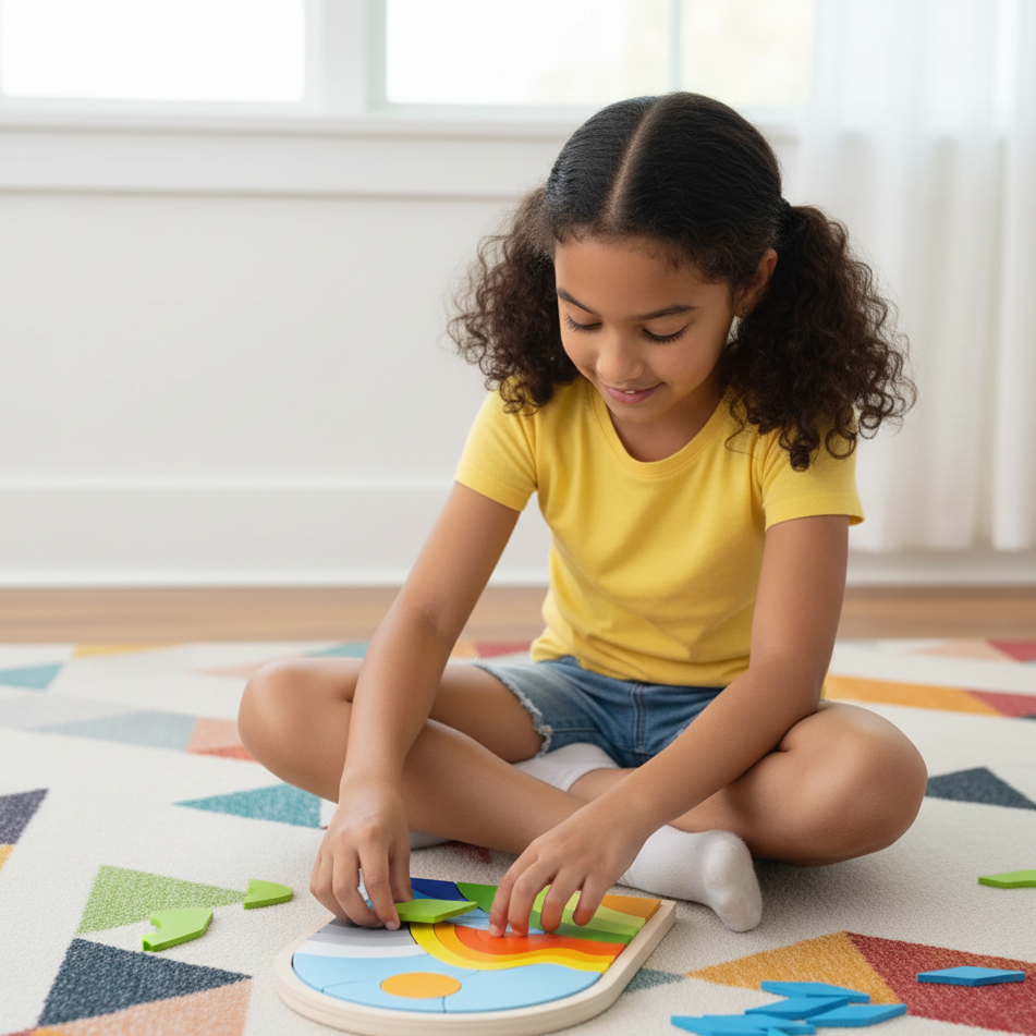 Regenbogen Puzzle – Kreatives Lernspielzeug für Kinder ab 3 Jahren