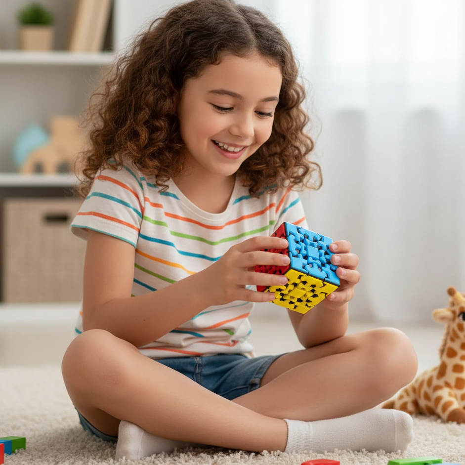 Zahnrad-Zauberwürfel – Intelligenter Puzzlespaß für Kinder und Erwachsene