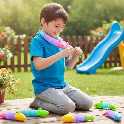 20-teiliges Satz verwandelbarer Hai- und Dino-Stressspielzeuge – Spielspaß ohne Ende