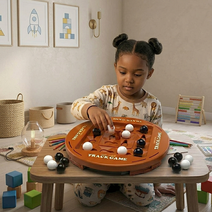 Montessori Logik Brettspiel mit Schiene-System
