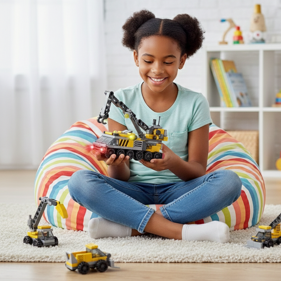 6-in-1 DIY Baustellen-Fahrzeuge – Bauen, Lernen & Smart Spielen