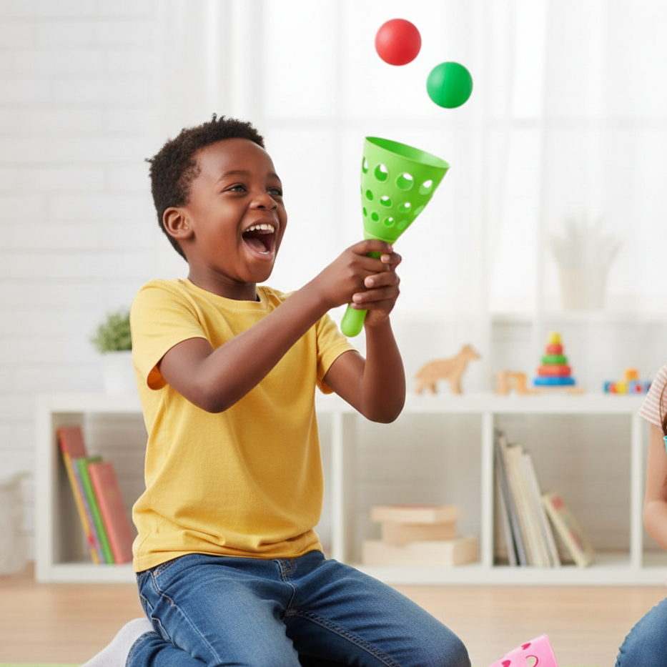 Wurf & Fang Spiel für Kinder – Motorik Trainer Satz