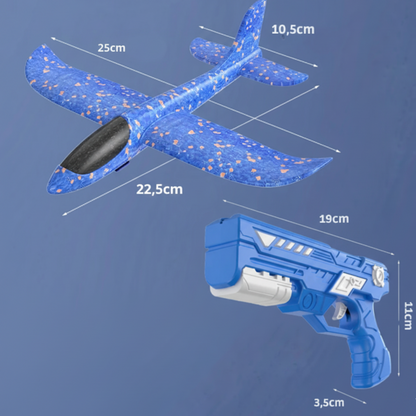Schaumflugzeug mit Startpistole – Flexibles, sicheres Wurfspielzeug für Kinder