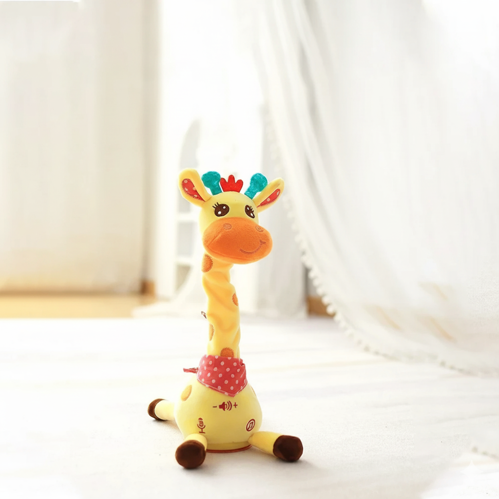 Sprachwiederholende Giraffe – Weiches Kuscheltier mit Musik & Bewegung