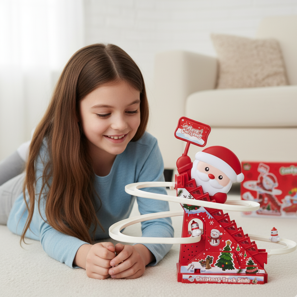 Magischer Schneemann-Coaster mit Licht & Musik – Xmas Spielspaß