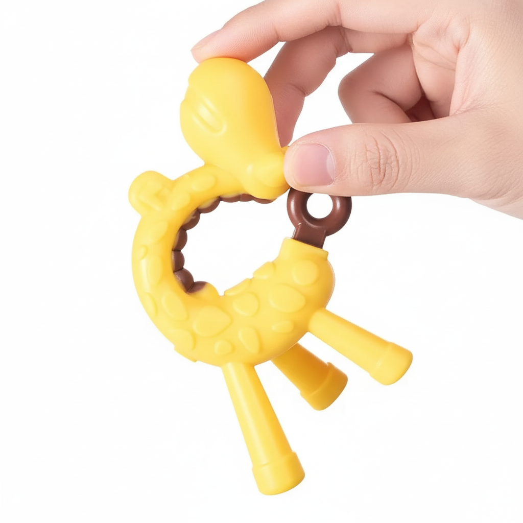 MAMIJOY Giraffe Beißring – Sanfte Zahnreizung für glückliche Babys