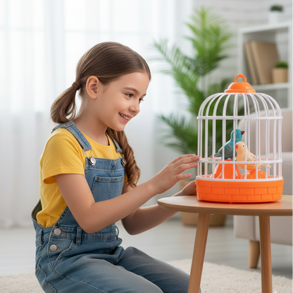 Sprechendes Vogelspielzeug – Sprachaktivierter singender Vogelkäfig