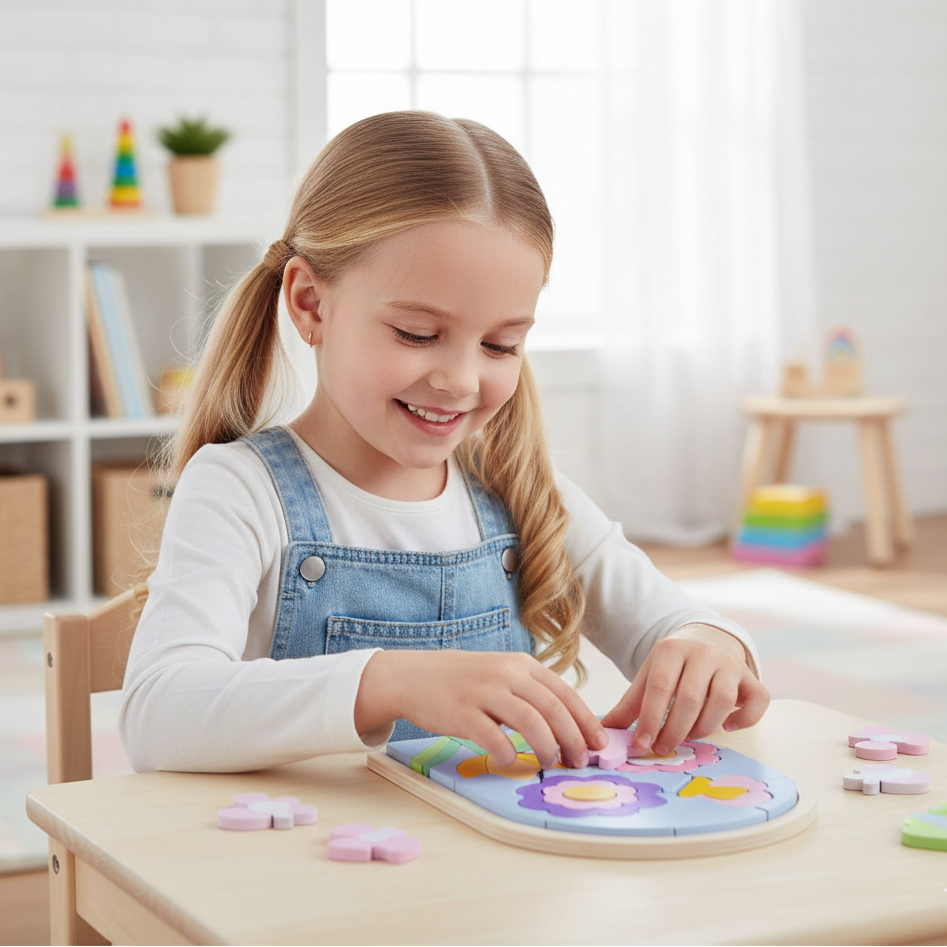 Regenbogen Puzzle – Kreatives Lernspielzeug für Kinder ab 3 Jahren