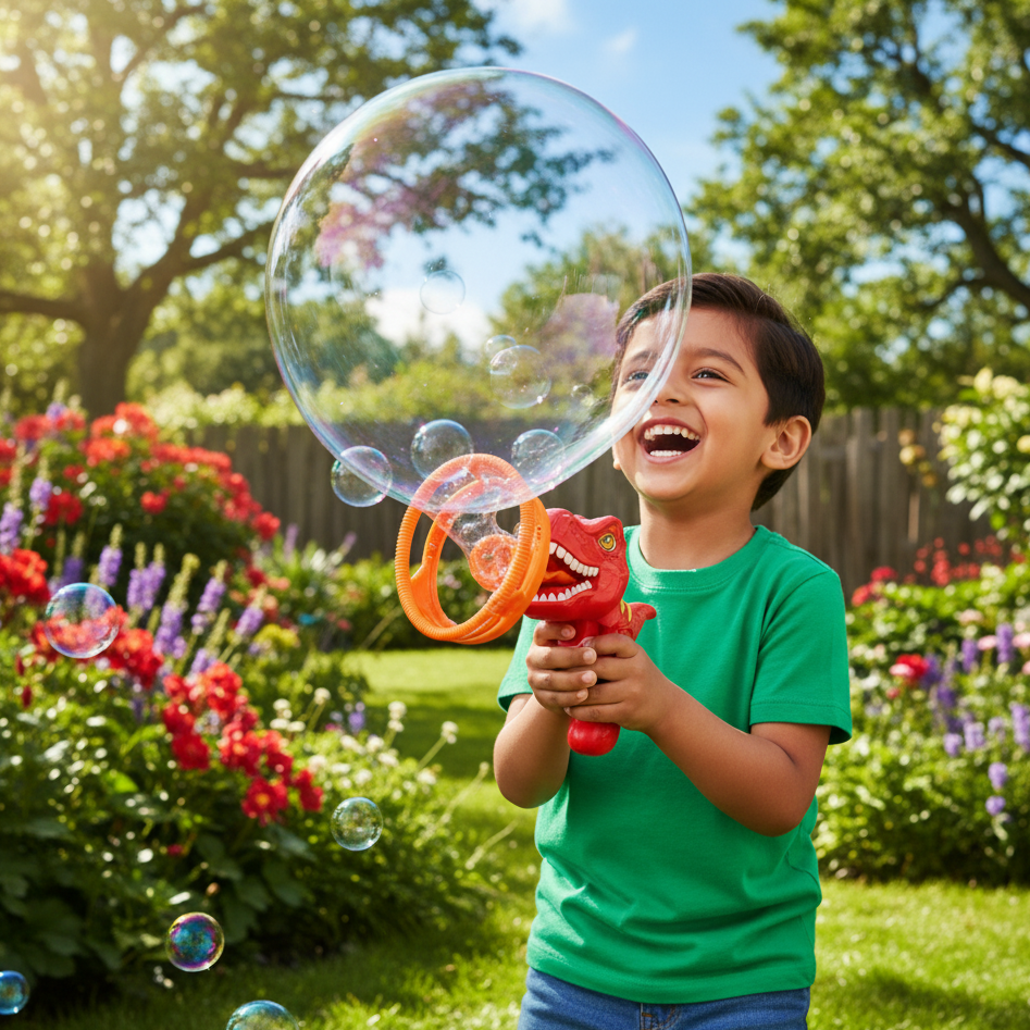 Dino Blasenkanone – Magischer Spaß für Kinder