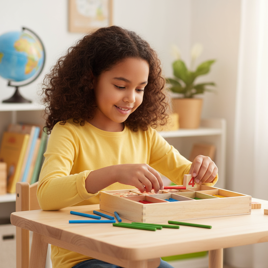 Montessori Zählen Stöcke– Mathe lernen mit Freude & Farbe!