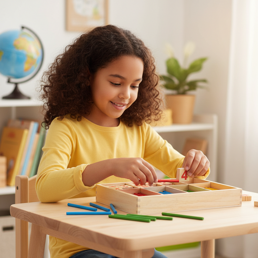 Montessori Zählen Stöcke– Mathe lernen mit Freude & Farbe!