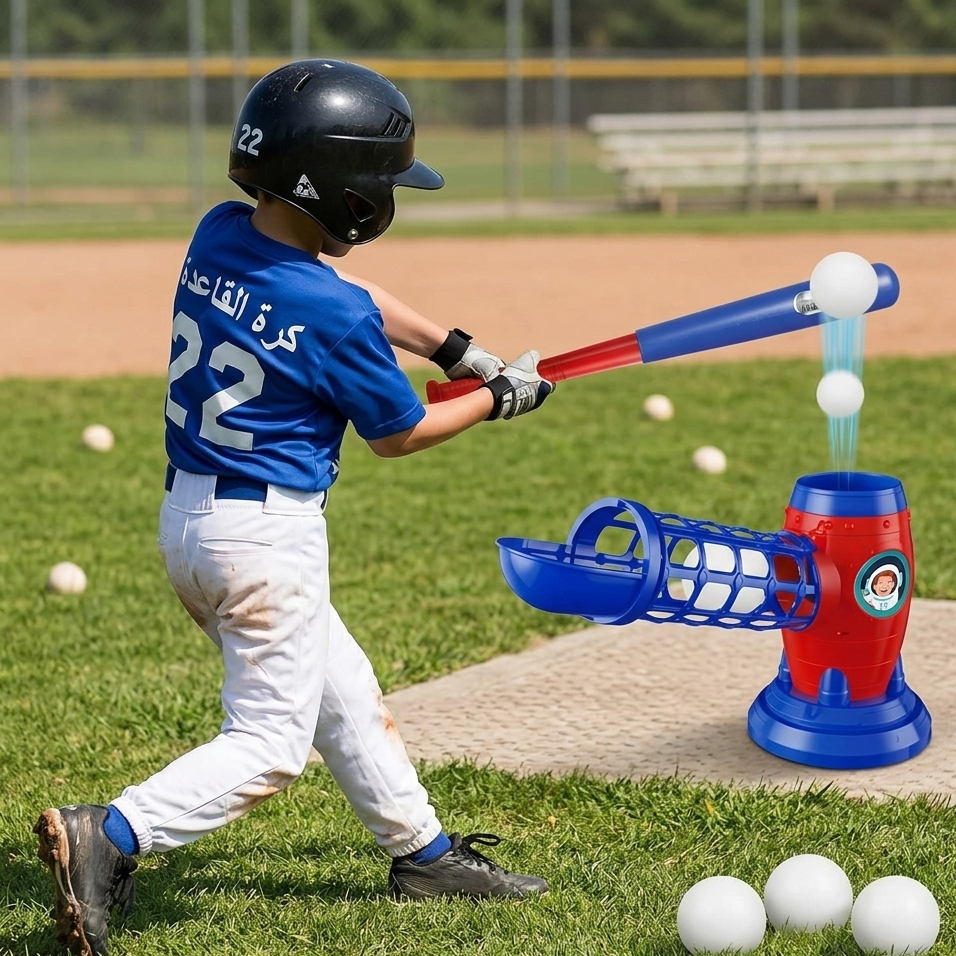 Interaktives Kinder Baseball Trainingsset mit Auto-Launcher