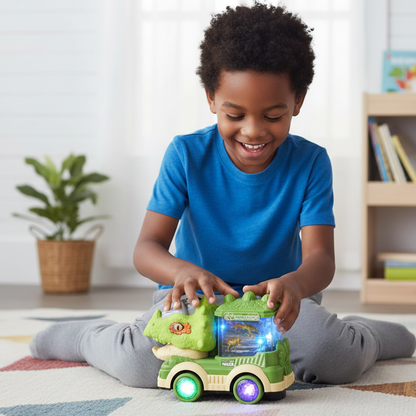 Dinosaurier-Elektrospielzeugauto mit Licht & Musik – Spielspaß pur für Kinder