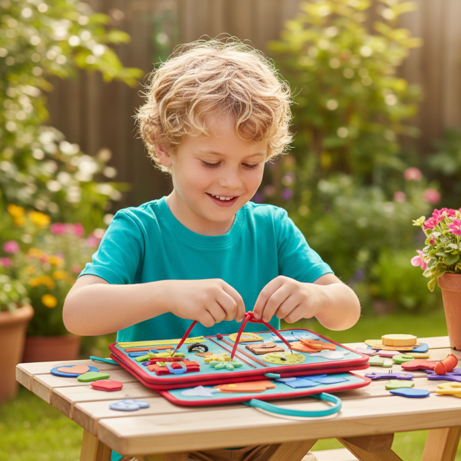 Reise-Fühlbuch Montessori Ruhig Buch für Feinmotorik & Spaß