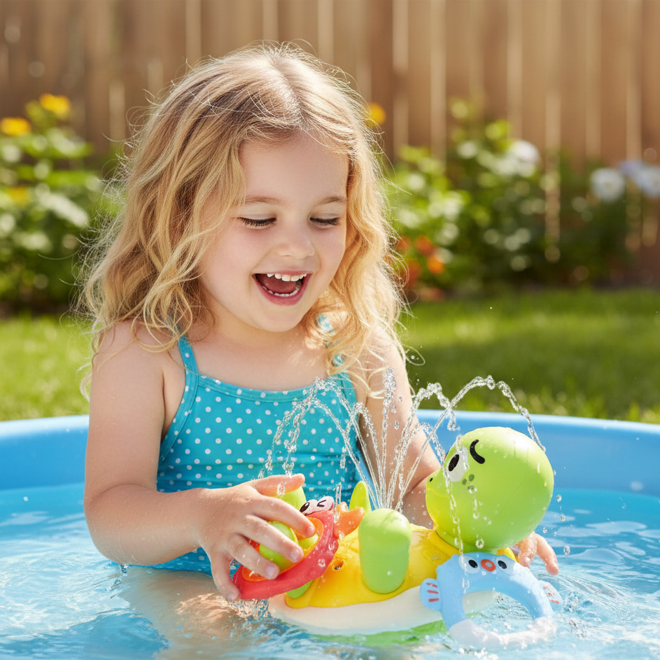 Wiederaufladbar Schildkröte Bad Spielzeug– Wasserfontäne & Spielspaß für Kinder