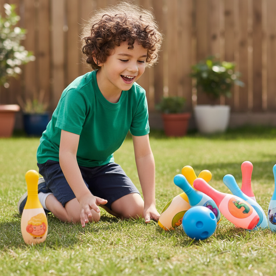 Lern-Bowling für Kinder – Spielen, Zählen & Bewegung vereint